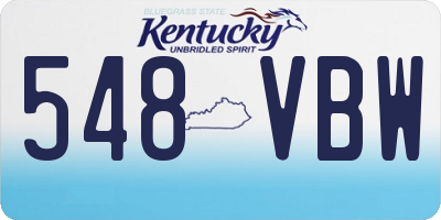 KY license plate 548VBW