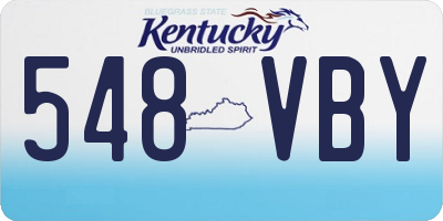 KY license plate 548VBY