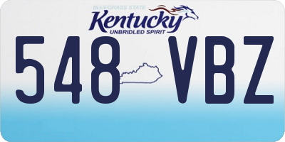 KY license plate 548VBZ
