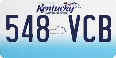 KY license plate 548VCB