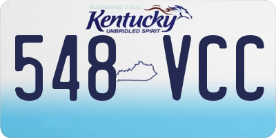 KY license plate 548VCC
