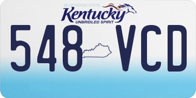 KY license plate 548VCD