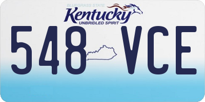 KY license plate 548VCE
