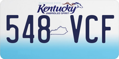 KY license plate 548VCF