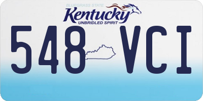 KY license plate 548VCI