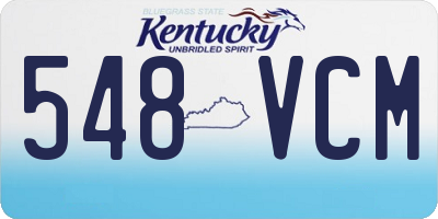 KY license plate 548VCM
