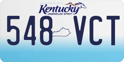 KY license plate 548VCT