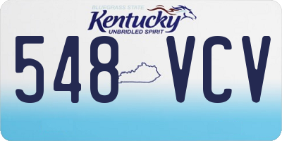KY license plate 548VCV