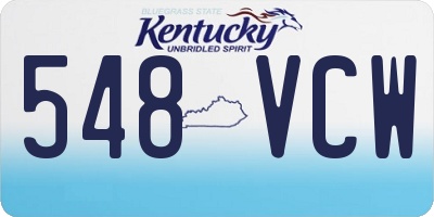 KY license plate 548VCW
