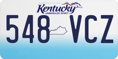 KY license plate 548VCZ