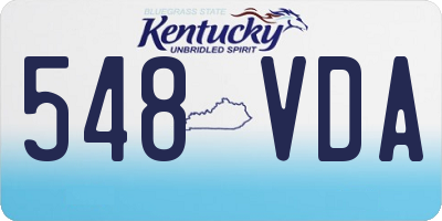KY license plate 548VDA