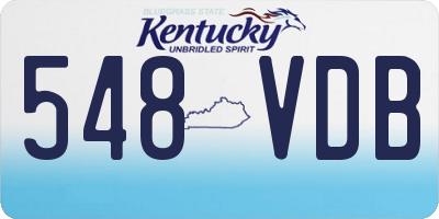 KY license plate 548VDB