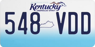 KY license plate 548VDD