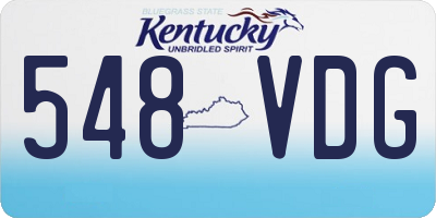 KY license plate 548VDG