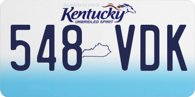 KY license plate 548VDK