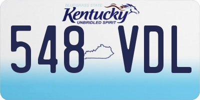 KY license plate 548VDL