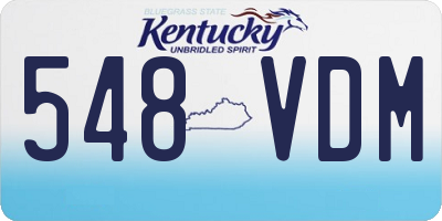 KY license plate 548VDM