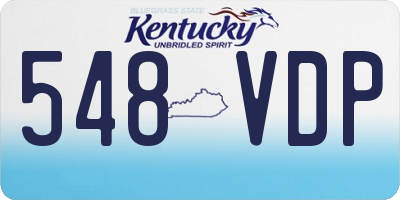 KY license plate 548VDP