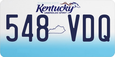 KY license plate 548VDQ