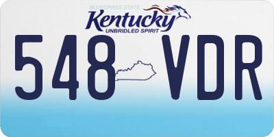 KY license plate 548VDR