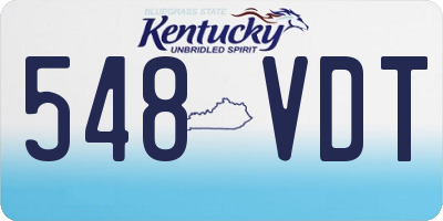 KY license plate 548VDT
