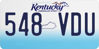 KY license plate 548VDU