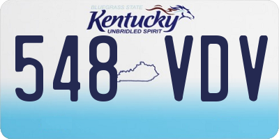KY license plate 548VDV