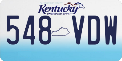 KY license plate 548VDW