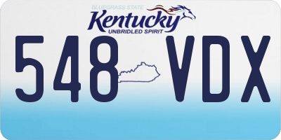 KY license plate 548VDX
