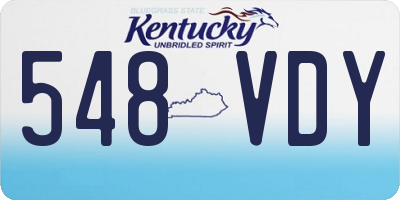 KY license plate 548VDY