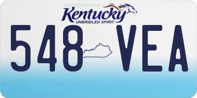 KY license plate 548VEA
