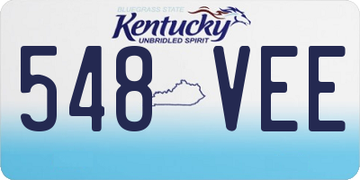 KY license plate 548VEE