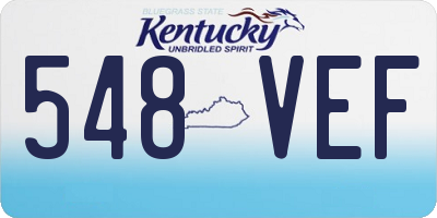 KY license plate 548VEF