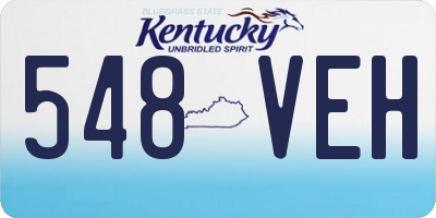 KY license plate 548VEH