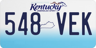 KY license plate 548VEK