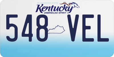 KY license plate 548VEL