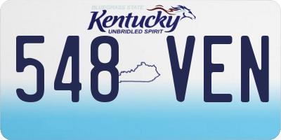 KY license plate 548VEN