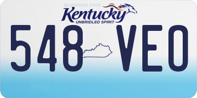 KY license plate 548VEO