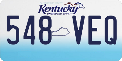 KY license plate 548VEQ