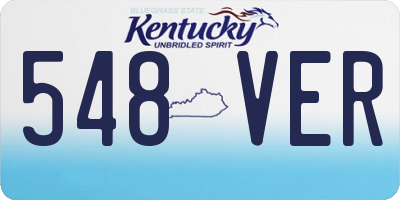 KY license plate 548VER