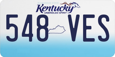 KY license plate 548VES