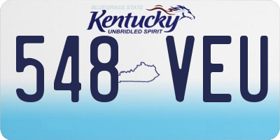 KY license plate 548VEU