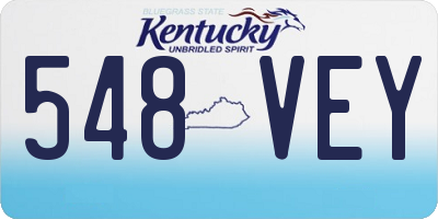 KY license plate 548VEY