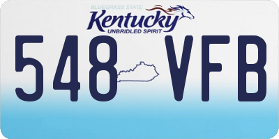 KY license plate 548VFB