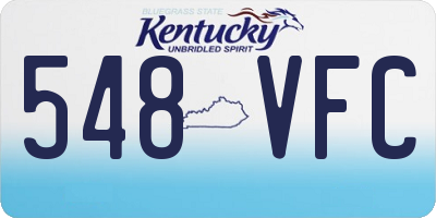 KY license plate 548VFC
