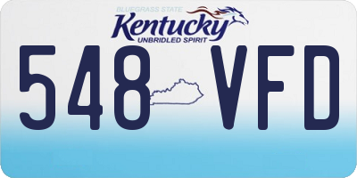 KY license plate 548VFD