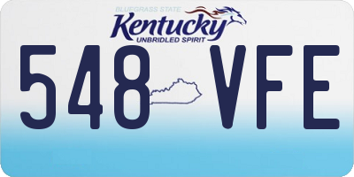 KY license plate 548VFE