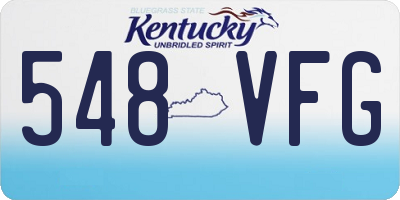 KY license plate 548VFG
