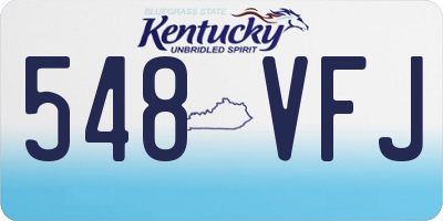 KY license plate 548VFJ