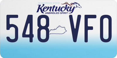KY license plate 548VFO